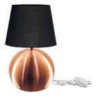 Abajur Bola  Cobre Cupula Preta 3031