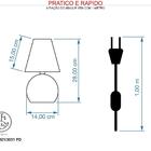 Abajur Bola Branco Cupula Bege 3021