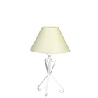 Abajur Branco e Bege Metal Retrô Primor