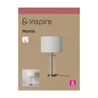 Abajur Branco e Dourado Vidro Mamio Inspire