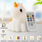 Abajur Branco LED Luz RGB Silicone Pet Light MCM Gold