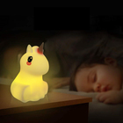 Abajur Branco LED Luz RGB Silicone Pet Light MCM Gold