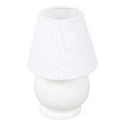 Abajur Branco Tecido Bolinha Espaço Luz