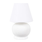 Abajur Branco Tecido Bolinha Espaço Luz