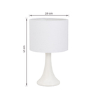 Abajur Branco Tecido Espaço Luz