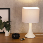 Abajur Branco Tecido Espaço Luz