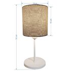 Abajur Cabeceira Para Quarto Cilíndrico Vivare Md-2010 Cúpula