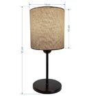 Abajur Cabeceira Para Quarto Cilíndrico Vivare Md-2010 Cúpula