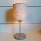 Abajur Cabeceira Para Quarto Cilíndrico Vivare Md-2010 Cúpula