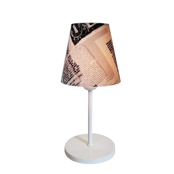 Abajur Cabeceira Para Quarto Cone Vivare Md-2005 Cúpula Em Te