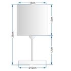 Abajur Cabeceira Para Quarto Quadrado Vivare Md-2008 Cúpula E