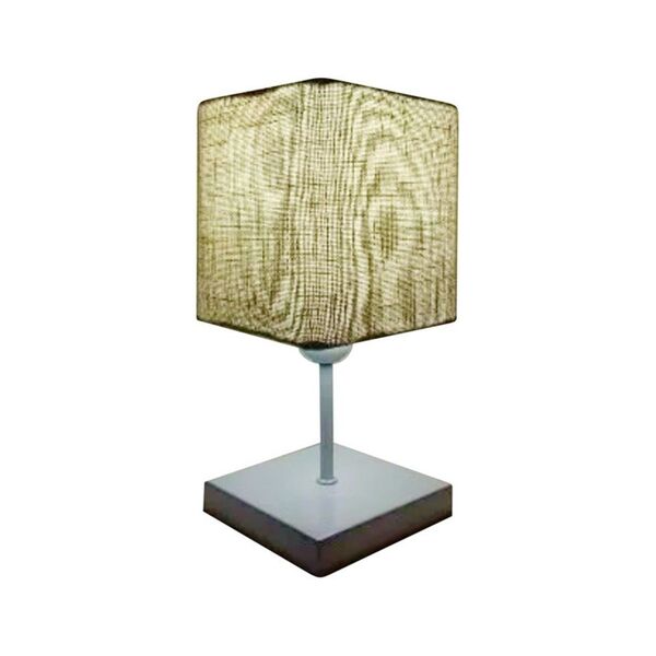 Abajur Cabeceira Para Quarto Quadrado Vivare Md-2008 Cúpula E