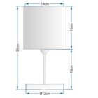 Abajur Cabeceira Para Quarto Quadrado Vivare Md-2008 Cúpula E