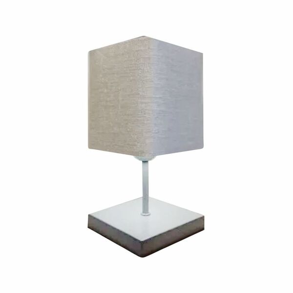 Abajur Cabeceira Para Quarto Quadrado Vivare Md-2008 Cúpula E