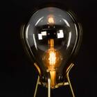 Abajur Caju Bronze E Conhaque 1x Led G95 Biv Bella Rz003g St2