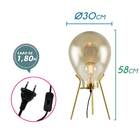 Abajur Caju Bronze E Conhaque 1x Led G95 Biv Bella Rz003g St2