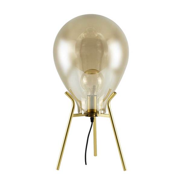 Abajur Caju Bronze E Conhaque 1x Led G95 Biv Bella Rz003g St2