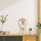 Abajur Caju Bronze E Conhaque + Fil Carbono 220v G95 Bella Rz