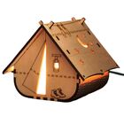 Abajur Casinha De Mesa Marrom