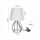 Abajur Cebola Dome Amarelo/bolinha Com Aramado Branco