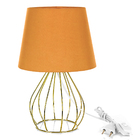Abajur Cebola Dome Laranja Com Aramado Dourado