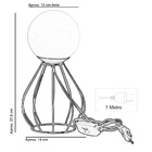 Abajur Cebola Dourado Bolinha Harmony Maravilhoso