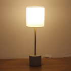 Abajur Cimento e Dourado Cimento e Metal Bronce Inspire