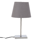 Abajur Cinza Metal Round Espaço Luz