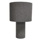 Abajur Cinza Plástico e Tecido 35x35x54cm Espaço Luz