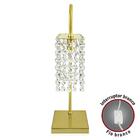 Abajur Clearcrillic Cristal Acrílico Quadrado Dourado