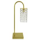 Abajur Clearcrillic Cristal Acrílico Quadrado Dourado