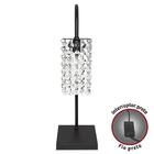 Abajur Clearcrillic Cristal Acrílico Quadrado Preto