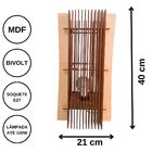Abajur Colibri De Mesa - Mdf Cru Kit Com 2 - 40x20cm E 20x20cm