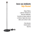 Abajur Coluna Básico - Preto