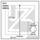 Abajur Coluna Básico - Preto