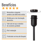 Abajur Coluna Básico - Preto