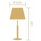 Abajur Coluna De Piso Slim Castanho Cúpula Branca Madelustre