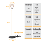 Abajur Coluna Diamante - Cobre