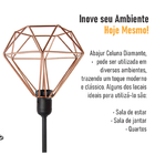 Abajur Coluna Diamante - Cobre