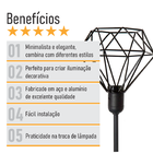Abajur Coluna Diamante - Preto
