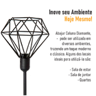 Abajur Coluna Diamante - Preto