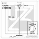 Abajur Coluna Diamante - Preto