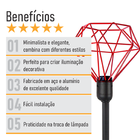 Abajur Coluna Diamante - Vermelho