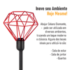 Abajur Coluna Diamante - Vermelho