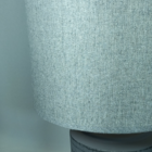 Abajur Com Base Cerâmica Flor E Cúpula Cinza