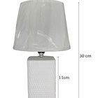 Abajur Com Cúpula E Base De Porcelana Vaso Branco Bivolt