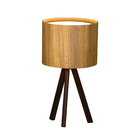 Abajur com Cúpula Freijó Madeira E27 60cm Fox Lustres