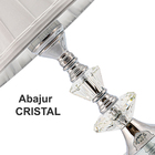 Abajur Cristal C/ Lampada Quarto / Sala - 134 - 110v