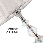Abajur Cristal C/ Lampada Quarto / Sala - 208 - 220v
