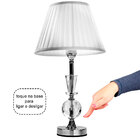 Abajur Cristal Vidro Toque Mesa Decoração Para Sala Quarto Co